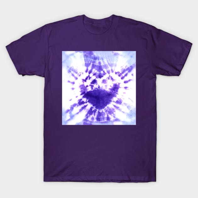 Tie-Dye Purple Heart T-Shirt by Carolina Díaz